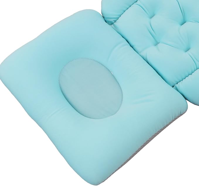 Adult Bath Pillow, Foldable Neck Support EPS Full Body Bath Pillow High Elasticity Quick Drying for Home Use (Blue)