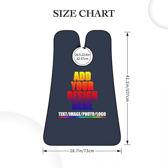 Personalized Custom Beard Bib Apron Design Your Photo Text Logo Beard Hair Catcher Non-Stick Beard Shave Capes for Trimming Shaving Orange Yellow