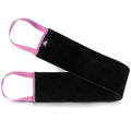 Bronze Tan Self Tanner Back Applicator - Tanning Mitt For Sunless Tanning Mousse or Lotion - Tan your Back Quickly and Easily - Self Tanning Back Applicator - Black with Pink Handles