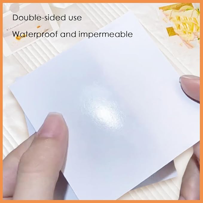MOEPAK Disposable Gel Nail Polish Palette Mixing Paper Waterproof Nail Pigment Powder Palette Portable Makeup Mixing Palette Paper for Nail Art Manicure Mixing Tools (3 * 3in)