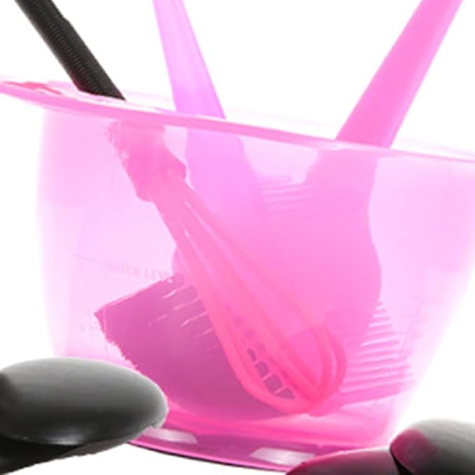Hair Dye Tools Kit 5-Piece Hair Coloring Set with Mixing Bowl Brush Comb Earmuffs for Salon and Home Use Tinting Supplies