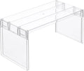 Multi Purpose Layered Fridge Rack Space Saving Kitchen Organiser Shelf Accessory Transparency Cosmetics Desktop Stand Layered Refrigerator Divider