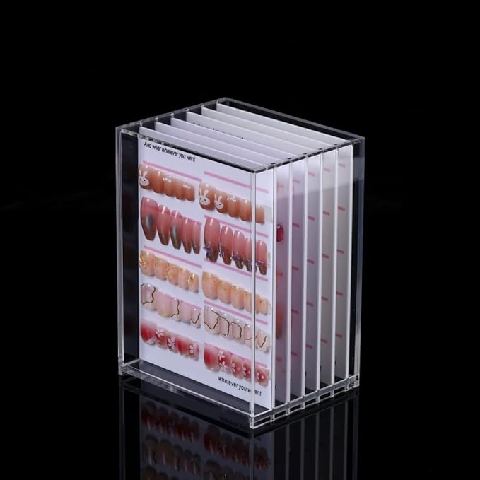 LIXIMMAZN 6 Layers Acrylic Nail Storage Organizer, Cosmetic Makeup Container Box, Clear Case Cabinet Display Used for Nail Storage and Nail Salons (6 Layers)