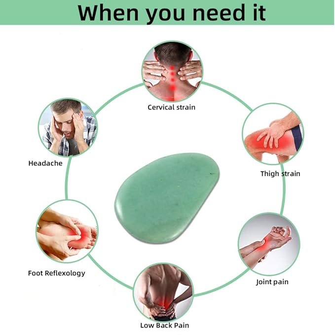 TOP SEWING Gua Sha Facials Tools for Eyes Massage Tools Board Natural Jade Stone for SPA Acupuncture Therapy Trigger Point Treatment