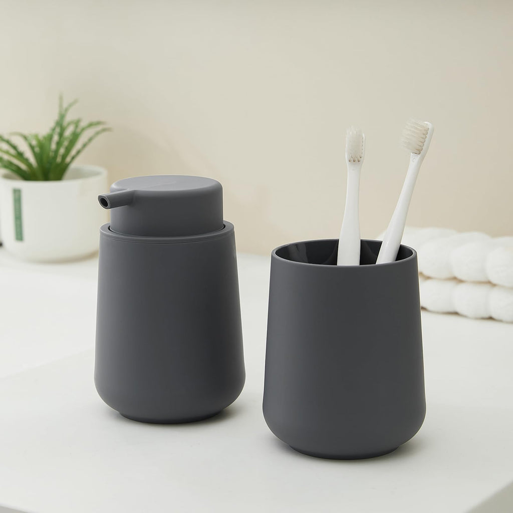 YAUKPH Matte Gray Foaming Hand Soap Dispenser Plastic