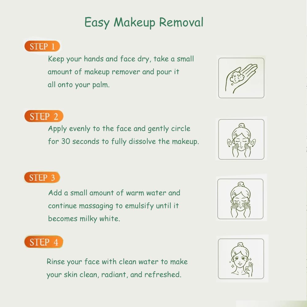 SSCDFDC Cleansing Oil Mini Travel-Friendly, Natural Makeup Remover Portable 20pcs Gentle Moisturizing Cleansing Oil for All Skin Types, Travel with (Camellia)