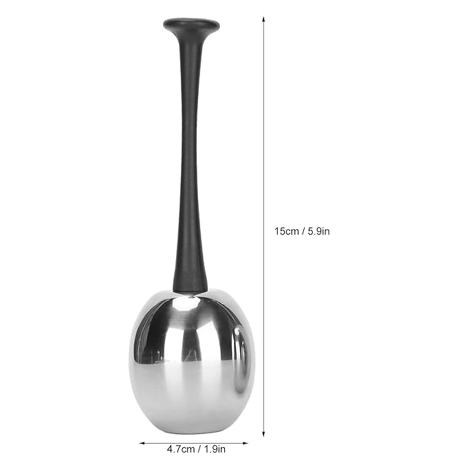 Glomora 2pcs Facial Ice Globes Stainless Steel Facial,Massage Reduce Puffiness Eliminate Fine Lines Ice Globes Cryo Sticks for Skin Care,Targets Dark Circles,Puffiness,Wrinkles (Black Handle)