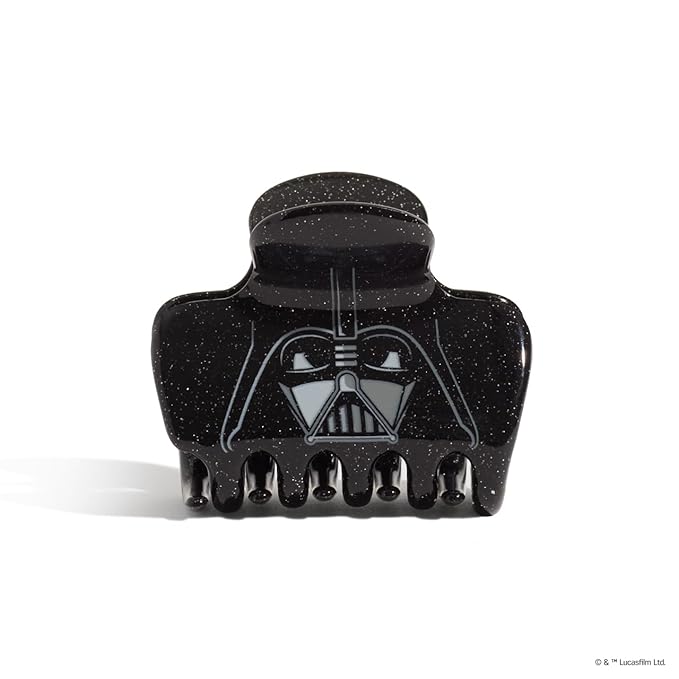 Kitsch x Star Wars Darth Vader Glitter Medium Hair Clip for Women – Dark Side Galaxy-Inspired Claw Clip | Recycled Plastic, Strong Secure Grip, Hair Accessories for Girls