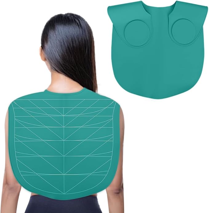 Derkerry Silicone Hair Cutting Guide Collar Waterproof Cutting Mat - Blue