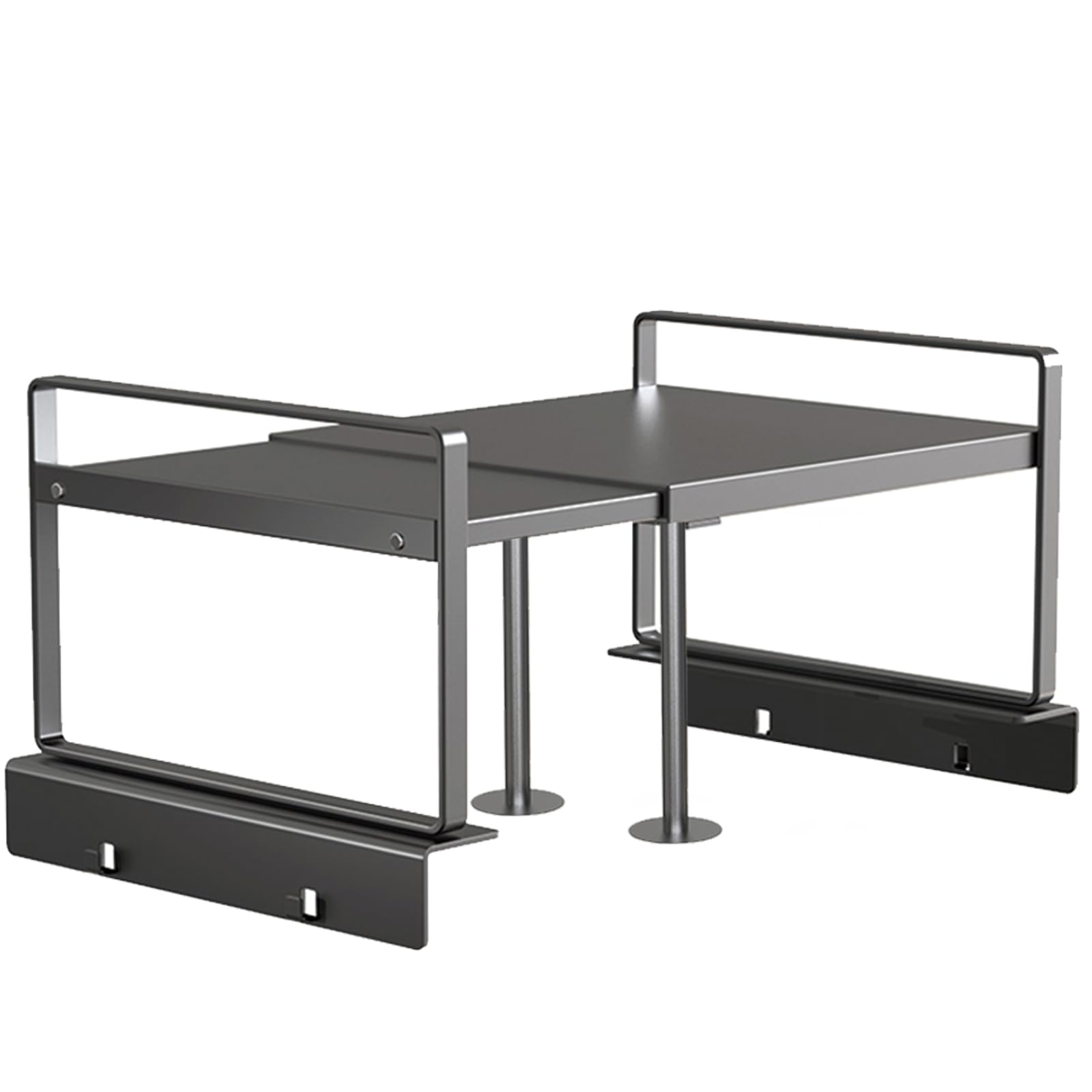 YOFENZO Adjustable Fridge Top Storage Rack,20.8"-36.6" Expandable Organizer Shelf,Refrigerator Storage, Anti-Slip,L-Shaped Design,Space Saver for Kitchen,Laundry,Dorm (Fits Most Appliances)