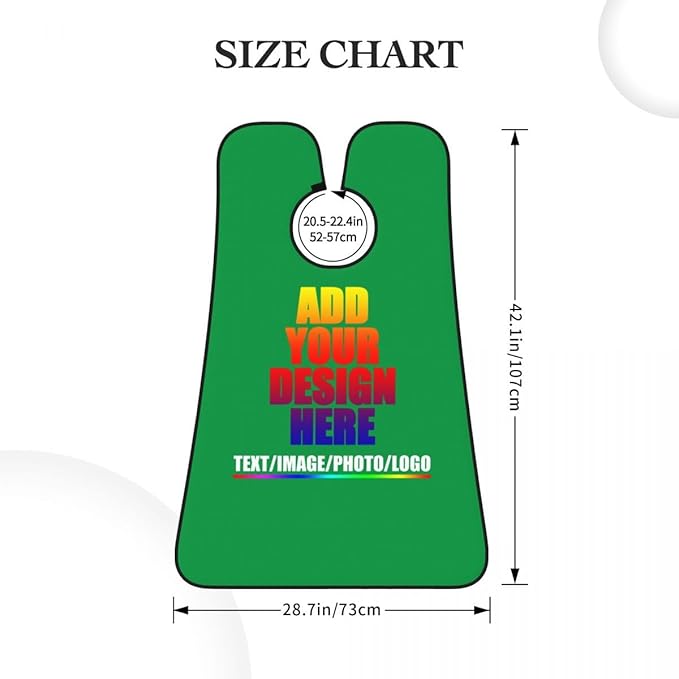 Custom Beard Bibs Apron Personalized Beard Hair Catcher Add Photo Picture Text Waterproof Beard Shave Cape for Shaving Trimming for Birthday Father's Day Gifts Irish Green