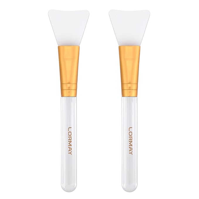 LORMAY 2 Pcs Silicone Jelly Mask Brush, Facial Skincare Applicator