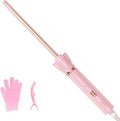 Hahahope 3/8 Inch Skinny Curling Wand, 9mm Mini Barrel for Short & Long Hair, Dual Voltage with 2 Heat Settings, Fast Heat Ceramic Curler
