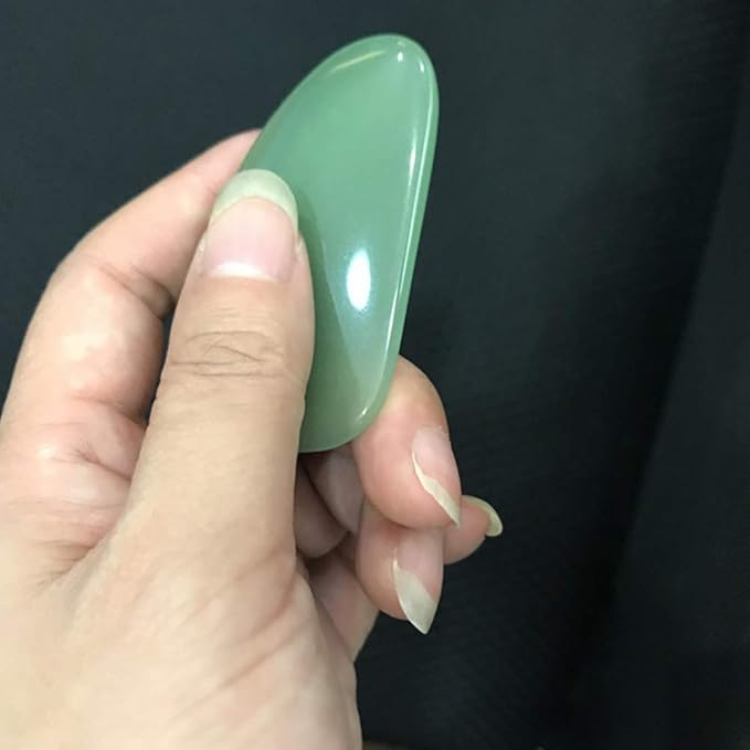 TOP SEWING Gua Sha Facials Tools for Eyes Massage Tools Board Natural Jade Stone for SPA Acupuncture Therapy Trigger Point Treatment