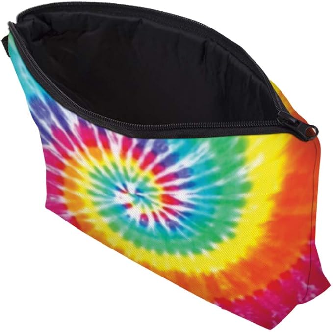 Aiphamy Cute Travel Makeup Bag Cosmetic Bag Small Pouch Gift for Women (Tie Dyed)