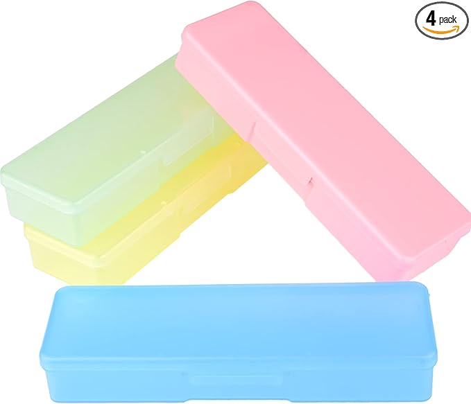 4PCS Plastic Storage Personal Box for Nail, Nail Implement Box (multicolor)