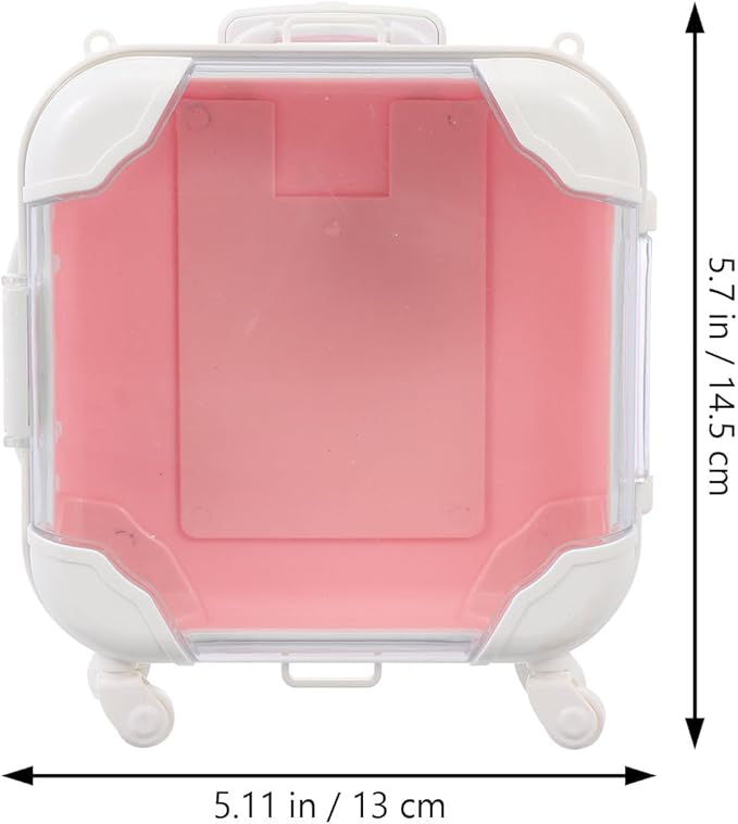 Housoutil False Eyelash Storage Case Pink Eyelash Organizer Compact Packing Box for Travel and Household Use