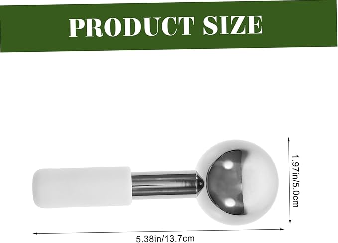 2pcs Stainless Steel Face Ice Globes Massage Balls for Facial Roller for Skincare Suitable for Skin Types Massage Tool