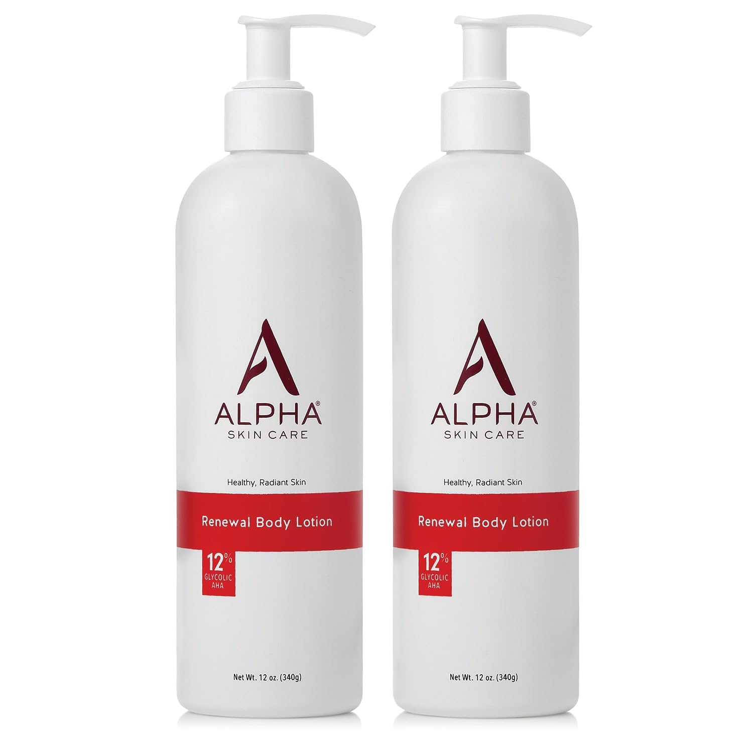 Alpha Skin Care Revitalizing Body Lotion, 12% Glycolic AHA, 12 Oz, 2 Pack