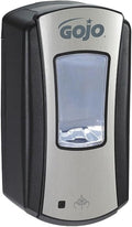 GOJO LTX-12 Touch Free Foam Soap Dispenser, Chrome/Black, 1200 ml Soap Refills, Touchless, Auto, 1919-04 (one Pack)