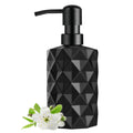 Glass Soap Dispenser with Plastic Pump, 330ml/11oz. Liquid Hand Soap Dispenser for Bathroom and Kitchen, Hand-Pump Dispenser for Dishwashing Liquid, Lotion, Soap, Essential Oil (Matte Black)