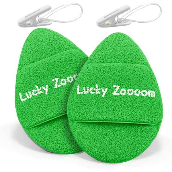 2 Pcs Large Face Sponges for Cleansing Daily Exfoliating Scrubber Facial Sponges for Washing Face Wash Sponges Scrub Exfoliating Facial Pads Reusable Makeup Remover for Pore Blackhead (Green)