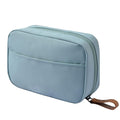 Hekyip Rectangular Beauty Bag, Small Travel Makeup Bag for Purse, Portable Waterproof Cosmetic Pouch for Ladies Women (Rectangular Mint Blue)