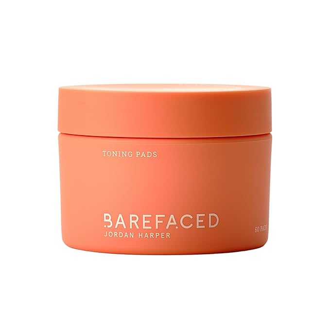 Barefaced Toning and Exfoliating Pads | Glycolic and Salicylic Acid Face Wipes for Blemishes, Dark Spots, and Uneven Texture | Daily Resurfacing Peels for Clear, Glowing Skin (60 Pads)
