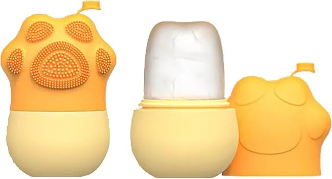 Ice Roller Face, with Silicone Ice Facial Cleansing Brush Silicone Ice Facial Roller, Creative Facial Massage Ice Compress