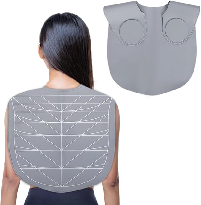 Derkerry Silicone Hair Cutting Guide Collar Waterproof Cutting Mat - Grey
