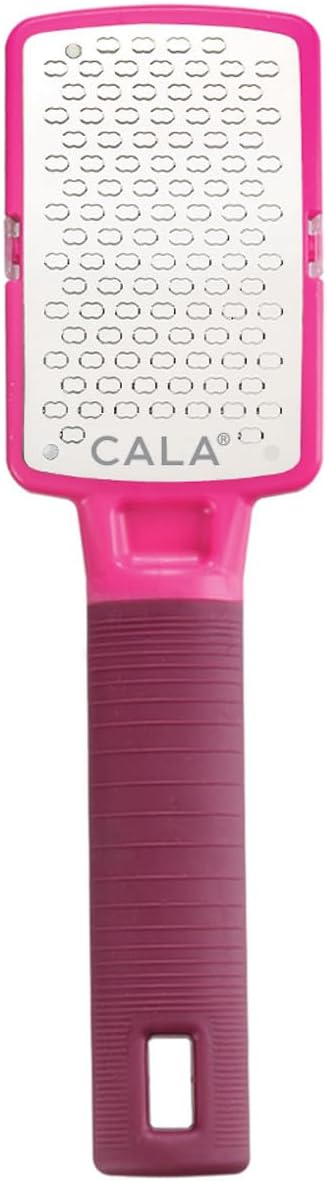 CALA Silky Glide Pro Callus Remover Foot File (Black), Stainless Steel Micro-File with Wide Surface for Wet or Dry Skin, Soft Grip Handle for Comfort & Control, Reusable Travel Tool