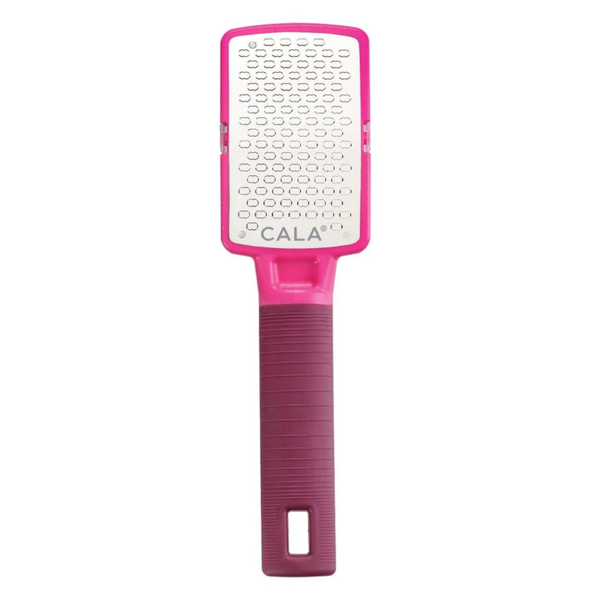 CALA Silky Glide Pro Callus Remover Foot File (Black), Stainless Steel Micro-File with Wide Surface for Wet or Dry Skin, Soft Grip Handle for Comfort & Control, Reusable Travel Tool