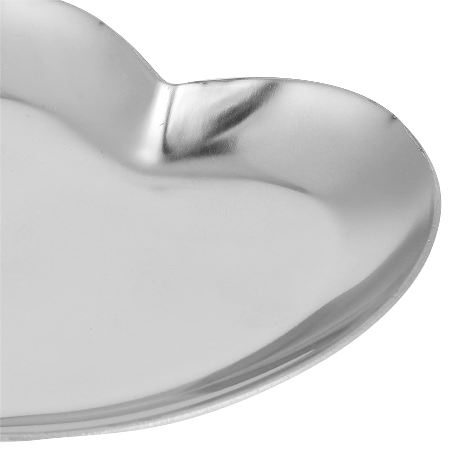 Heart Shaped Art Palette - Stainless Steel Nail Art Palette for DIY Paint Mixing - Silver