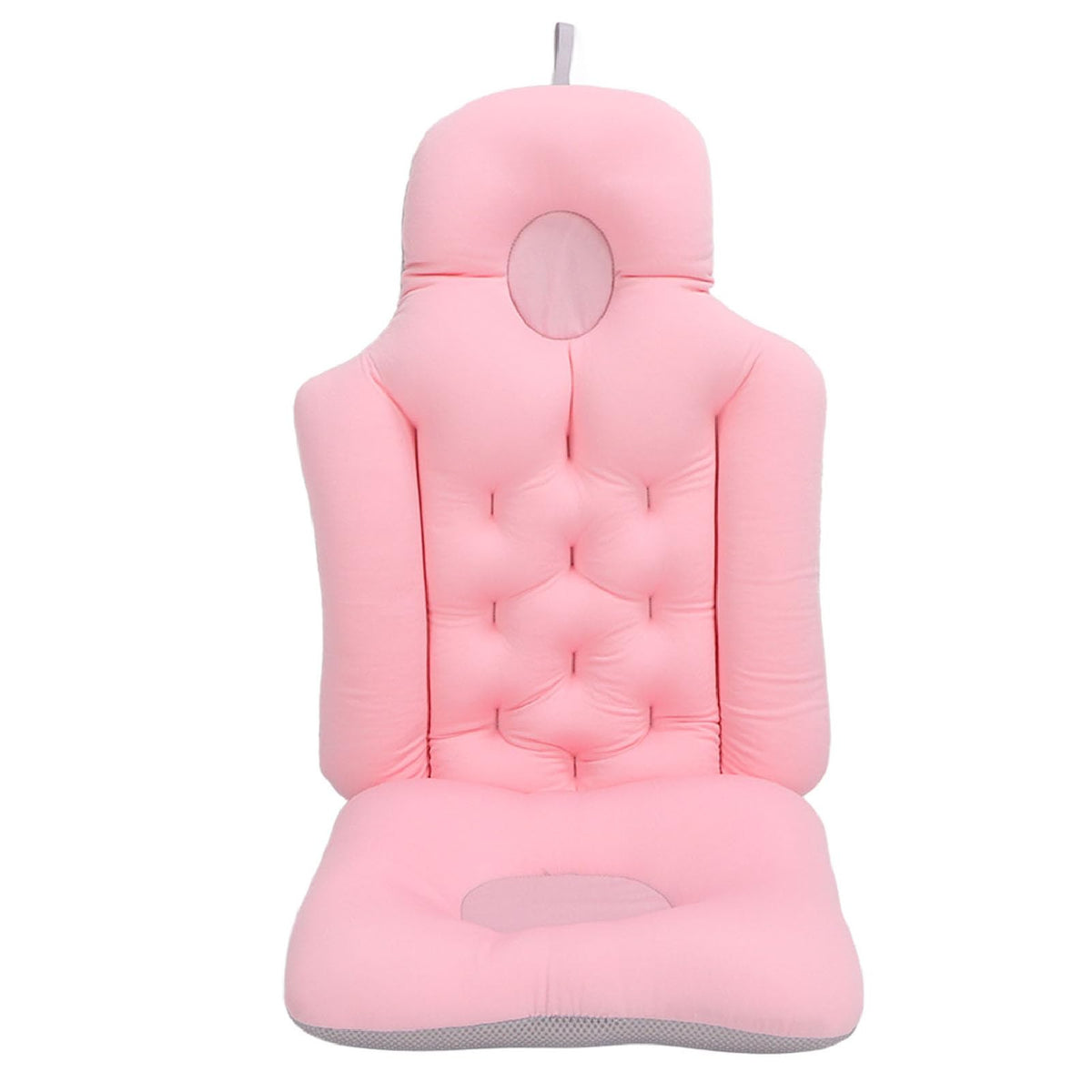 Natudeco Bathtub Cushion Bathtub Pillow Soft Breathable Folding Headrest Back Support Bath Pillow Cushion for Adults Spa(Pink)