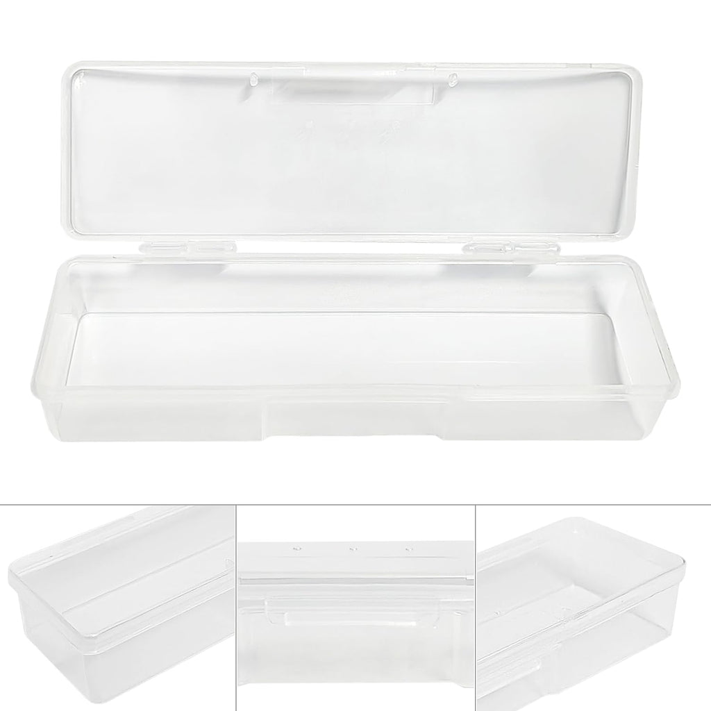 Plastic Nail Storage Manicure Tool Box, 4PCS Storage Personal Box Nail Implement Storage Box Organizer Case Box for Nail Art Pedicure Supply (Clear-4pcs, Small)