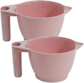 minkissy Hair Dye Bowl 2-Pack Hair Color Mixing Bowl with Ergonomic Handle Portable Tint for Salon Home Coloring Highlights Easy to Rinse 6.69 X 3.54 X 3.14 in