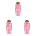 OGX Sensitive + Rose Water & Pink Sea Salt Exfoliating Body Scrub + Rose Quartz, Gentle Exfoliating Daily Wash Softens Skin, Scrub for Women, Sulfate-Free Surfactants, 19.5 fl oz (Pack of 3)