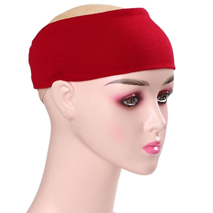 XTREND 6 Pcs Headbands for Women, Twisted Cross Elastic Head Bands Yoga Workout Non-Slip Sweat Soft Solid Color Simple Versatile Hair Accessory Hairbands