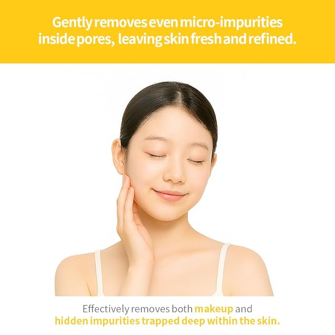 SECRETKEY Lemon Sparkling Cleansing Balm, Lemon Extract with AHA & BHA, Gentle Exfoliating and Hydrating Makeup Remover, Helps Cleanse Pores and Remove Impurities, Korean Skincare (5.07 fl oz / 150ml)