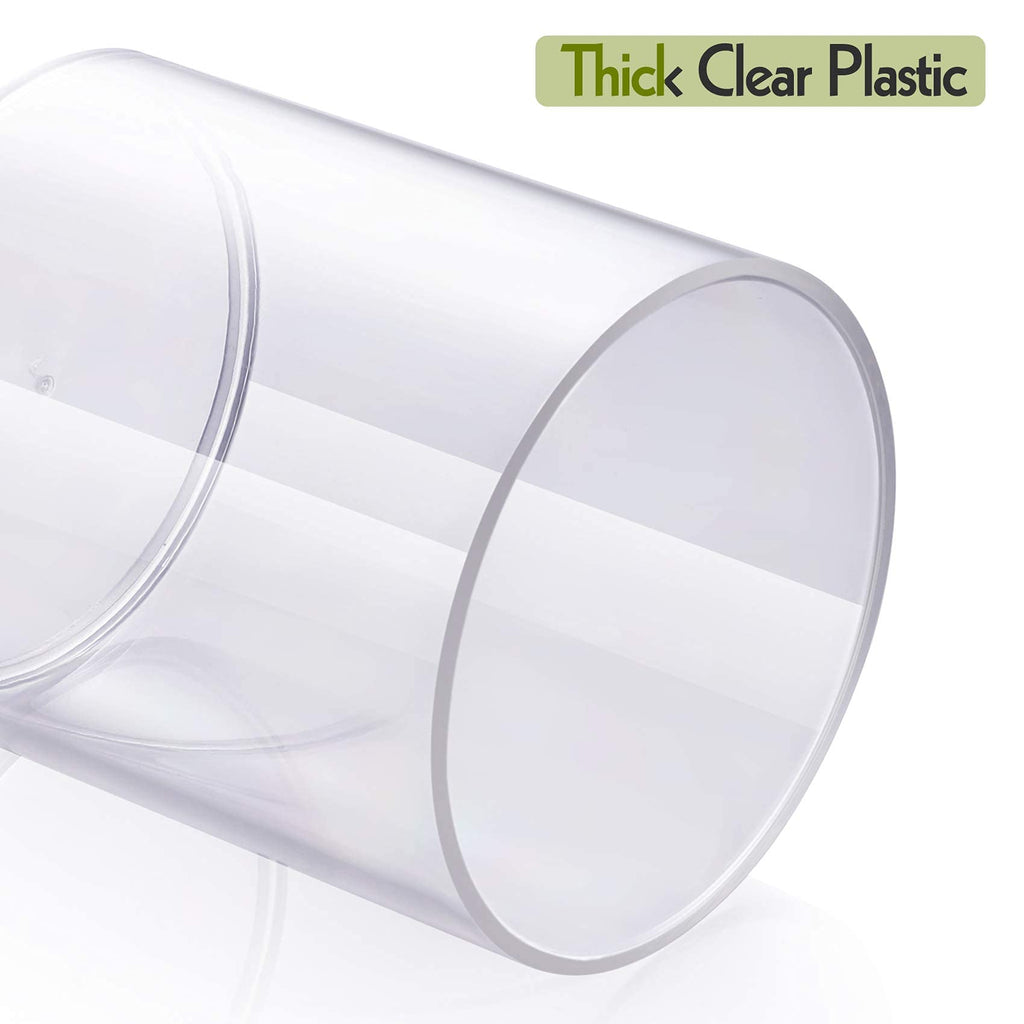 AOZITA 6 Pack Acrylic Qtip Holder Dispenser for Cotton,Swab, Ball, Round Pads, Floss Picks - Clear Plastic Apothecary Jar Set, Bathroom Canister Storage Organization, Vanity Makeup Organizer