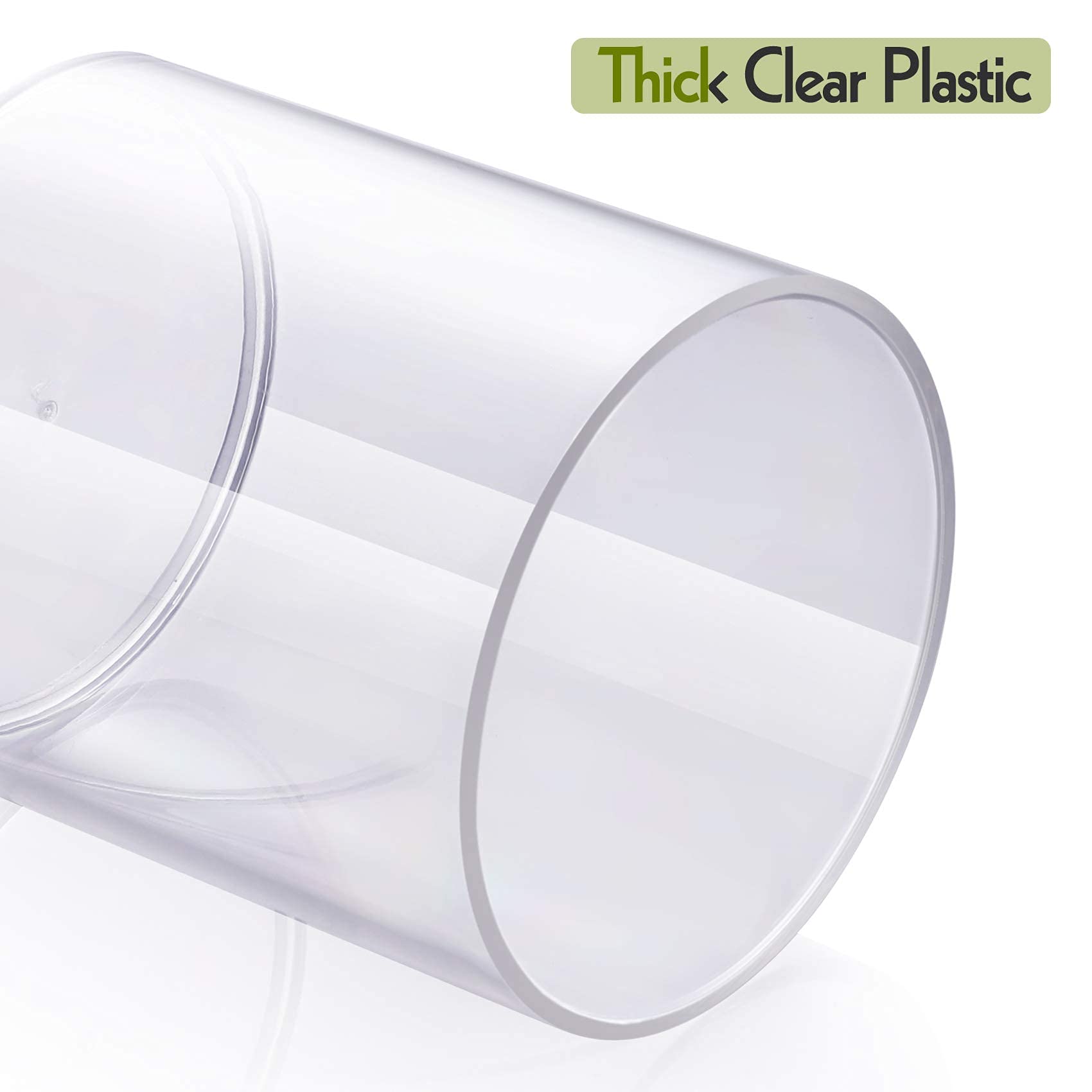 AOZITA 6 Pack Acrylic Qtip Holder Dispenser for Cotton,Swab, Ball, Round Pads, Floss Picks - Clear Plastic Apothecary Jar Set, Bathroom Canister Storage Organization, Vanity Makeup Organizer