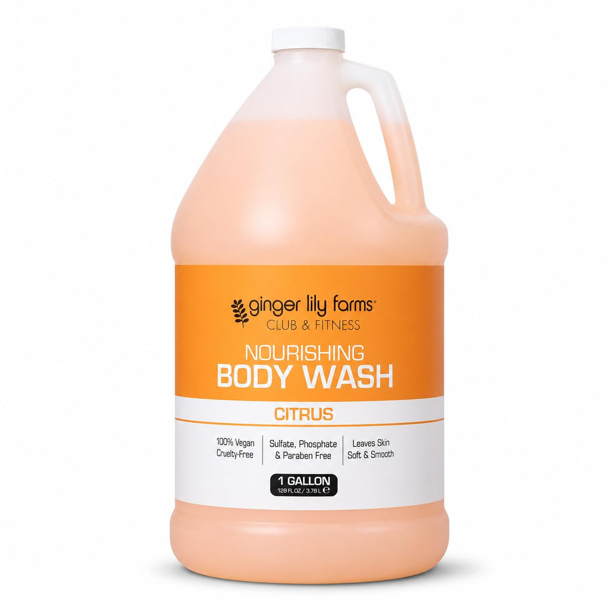 Ginger Lily Farms Club & Fitness Body Wash, 128oz/4pk, Rain Water