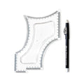 The Cut Buddy PLUS Beard Shaping Tool, Clear Template with Built-in Comb and Bonus Pencil, Ideal for Hairline, Beard, and Mustache Trimming
