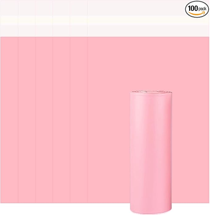Sanitary Napkin Disposal Bags, 100Pcs Disposable Period Trash Bags, Feminine Hygiene Bags for Pads and Tampons, 1.67 Mil Pink Self-adhesive Feminine Product Disposal Bags for Blocking Odors, 6.7x9.8IN