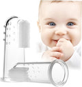 SEWOART 2pcs Finger Toothbrush Oral for Teething Relief Gentle Gum Cleaning Tool for Boy Girl Transparent for Teeth
