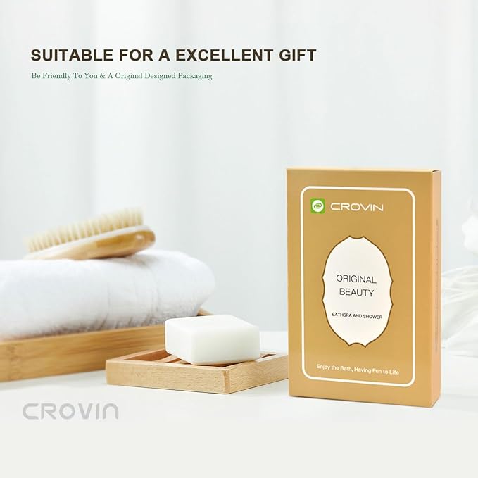 CROVIN Natural Loofah Exfoliating Body Scrubber, Shower Loofah Sponge Pack