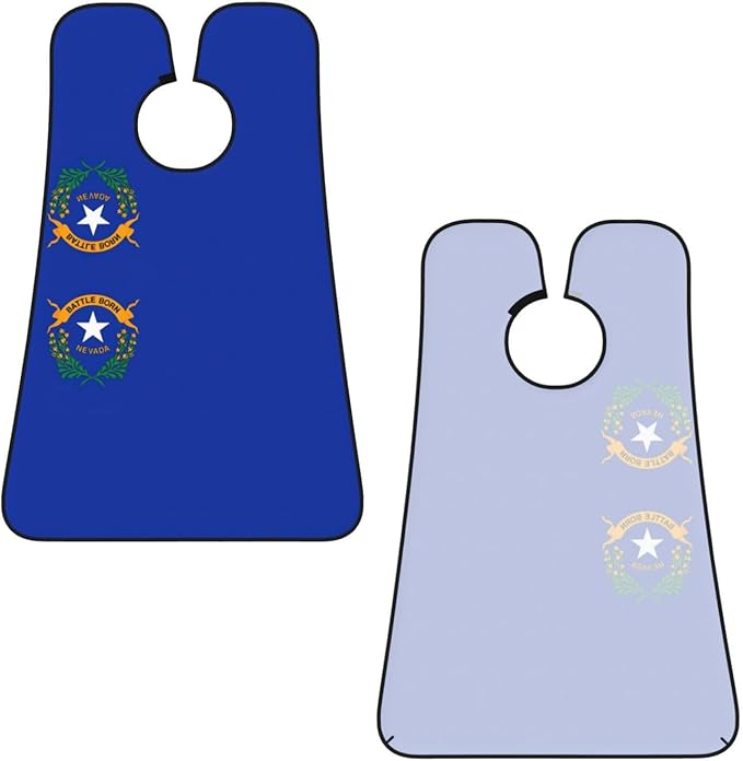 Nevada State Flag Print Beard Bib Apron For Men, Beard Hair Catcher For Men Shaving Trimming,Beard Cape Cloth