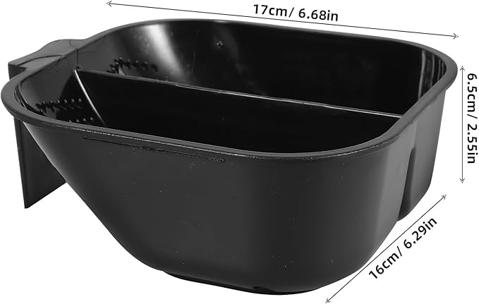 TOVINANNA Double Compartment Hair Mixing Bowl 2.56 Inch Plastic Hair Dye Bowl for Salon and Home Use Stackable Color Mixing Tool for Tinting and Dye Application