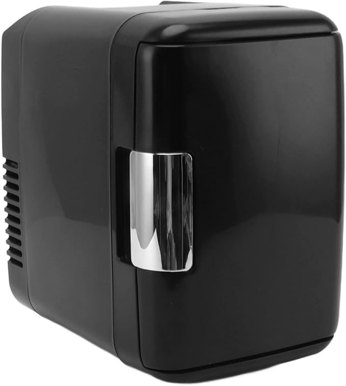 4L 6 Can Mini Portable Fridge for Cosmetics, Baby Products, and More with Removable Shelf and Cooling/Heating Functionality(US)