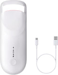 Heated Eyelash Curler, 10s Fast Heating Portable Electric Lash Curler, Type-C Rechargeable Travel Eye Lash Curlers with Anti-Scalding Silicone Pad, 2 Temp Modes & 24H Long Lasting Curves (White)